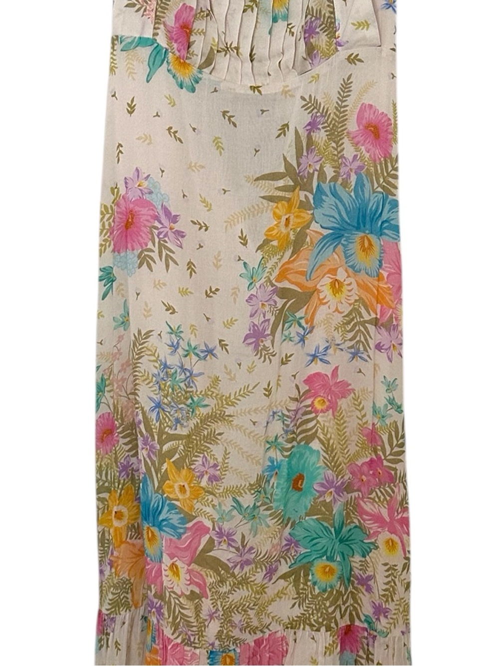New SPELL Lei Lei Frill Gown - Cream Floral sz XL - Picture 6 of 15